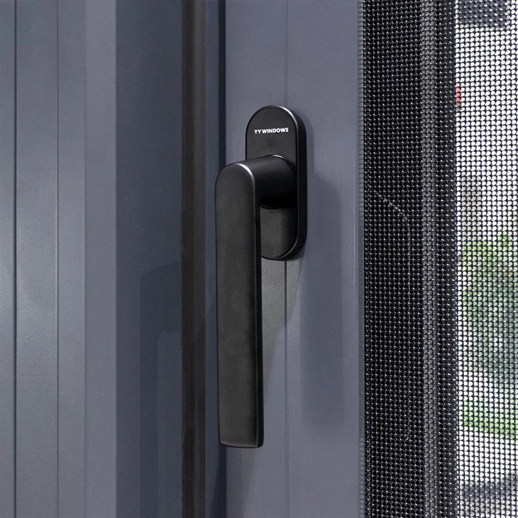 black aluminium casement windows